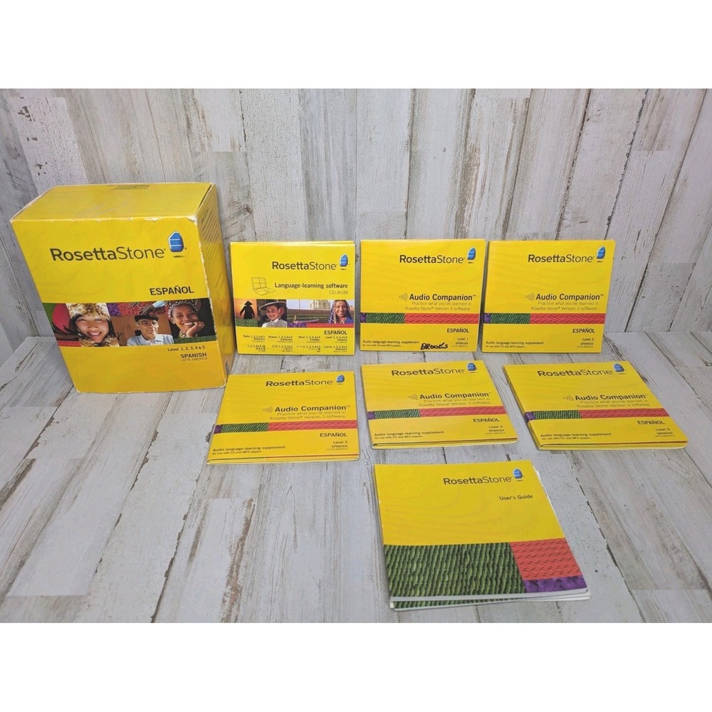 Rosetta Stone Spanish/Espanol Latin America Level 1-5 CD-ROM Set